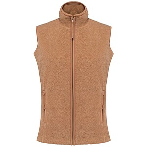 Womens microfleece vest KARIBAN, camel heather, 3XL