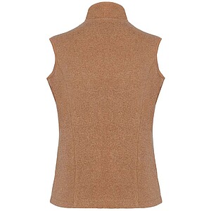 Womens microfleece vest KARIBAN, camel heather, XS