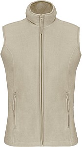 Womens microfleece vest KARIBAN, light brown, S