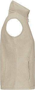 Womens microfleece vest KARIBAN, light brown, S