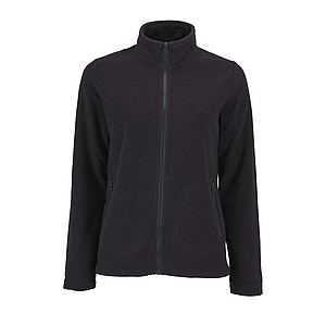 WOMENS PLAIN FLEECE JACKET NORMAN WOMEN, BLACK, S