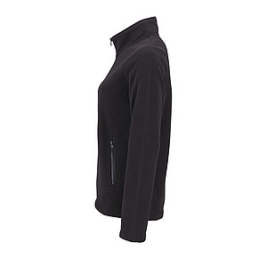 WOMENS PLAIN FLEECE JACKET NORMAN WOMEN, BLACK, S