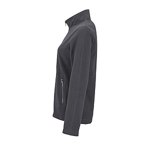 WOMENS PLAIN FLEECE JACKET NORMAN WOMEN, CHARCOAL GREY, L