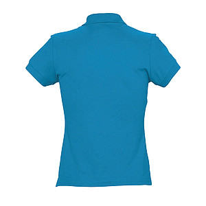 WOMENS POLO SHIRT PASSION, AQUA, S
