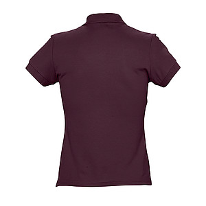 WOMENS POLO SHIRT PASSION, BURGUNDY, S