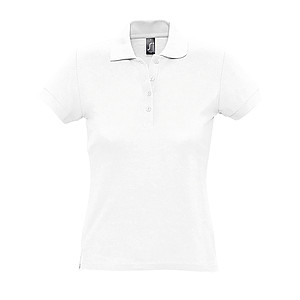 WOMENS POLO SHIRT PASSION, WHITE, M