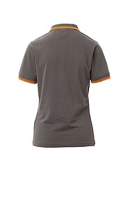 Womens polo T-shirt PAYPER SKIPPER LADY, smoke grey/orange, XXL