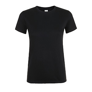 WOMENS ROUND COLLAR T-SHIRT REGENT WOMEN, DEEP BLACK, M