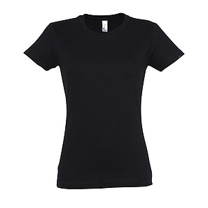 WOMENS ROUND NECK T-SHIRT IMPERIAL WOMEN, DEEP BLACK, M