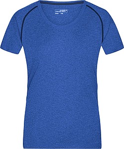 Womens sports T-shirt James Nicholson, blue melange/navy, XL