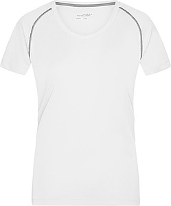 Womens sports T-shirt James Nicholson, white/silver, S