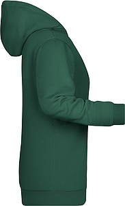 Womens sweatshirt with hoodie James Nicholson, dark green, S