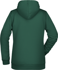 Womens sweatshirt with hoodie James Nicholson, dark green, S
