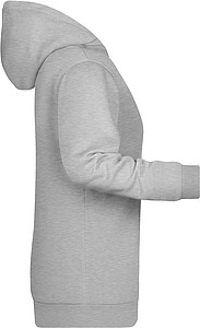 Womens sweatshirt with hoodie James Nicholson, dark grey melange, M