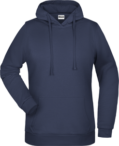 Womens sweatshirt with hoodie James Nicholson, navy, S