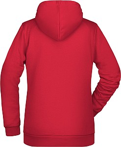 Womens sweatshirt with hoodie James Nicholson, red, S