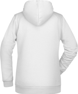 Womens sweatshirt with hoodie James Nicholson, white, S