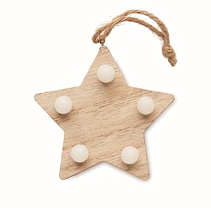 Wood decorated star