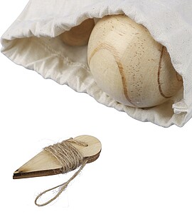 Wooden ball game set, brown