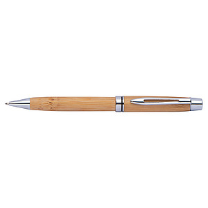 Wooden ballpen with metal applications