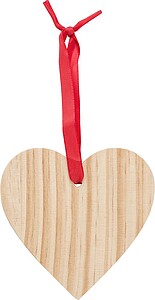 Wooden Christmas ornament Heart