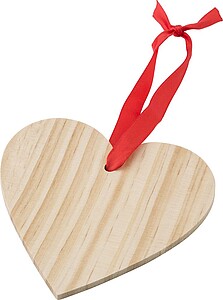 Wooden Christmas ornament Heart
