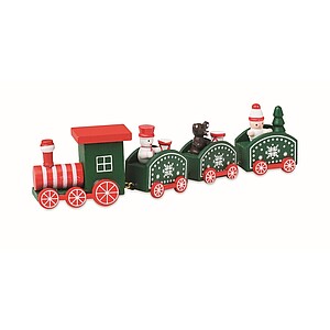 Wooden Christmas train, mix colour
