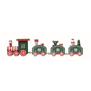 Wooden Christmas train, mix colour