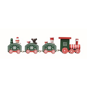 Wooden Christmas train, mix colour