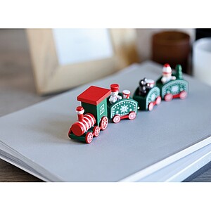 Wooden Christmas train, mix colour