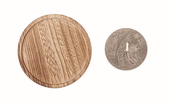 Wooden decorative plate with 88gr vanilla fragranced candle