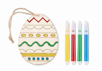 Wooden egg painting set, wood