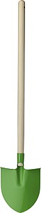 Wooden garden shovel, light green