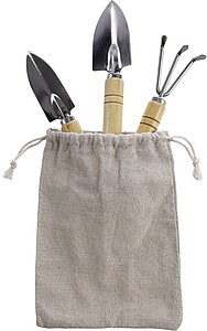 Wooden garden tool set Jeanette, khaki