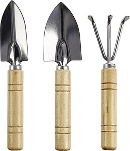 Wooden garden tool set Jeanette, khaki
