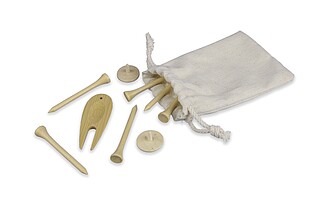 Wooden golf tees, brown