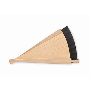 Wooden hand fan, black