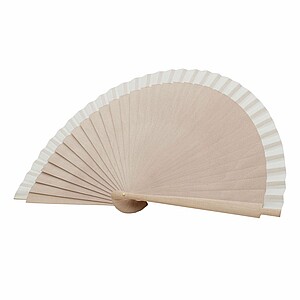 Wooden hand fan GEO COOL, natural