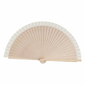 Wooden hand fan GEO COOL, natural