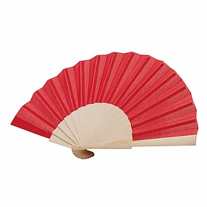 Wooden hand fan with RPET
