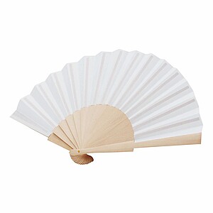 Wooden hand fan with RPET
