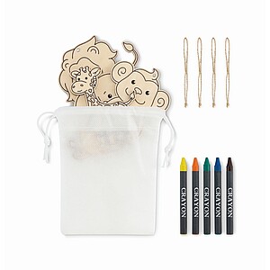 Wooden hangers set, white