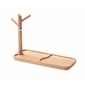 Wooden key or jewellery organizer tray