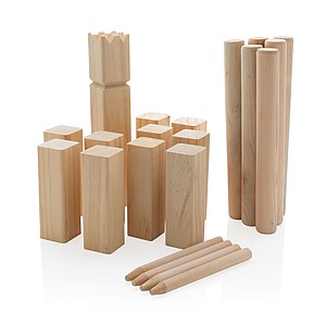 Wooden kubb set