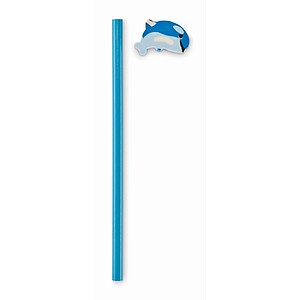 Wooden pencil in animal shape, turquoise