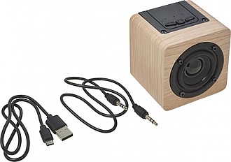 Wooden speaker with wireless technology and 3W speaker.
