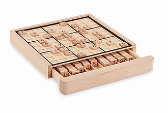 Wooden sudoku board game