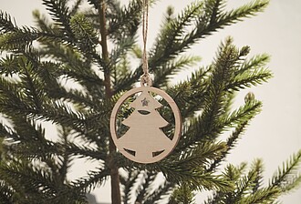 Wooden tree shaped decoration