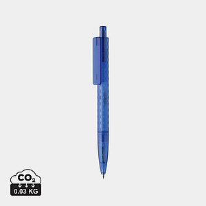 X3 GRS recycled PC plastic pen frosted, blue