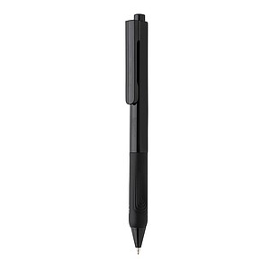 X9 solid pen with silicone grip, black